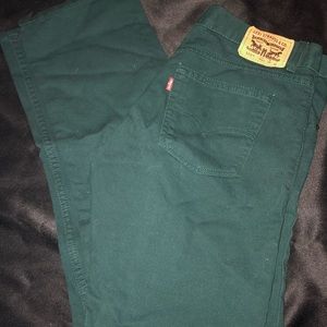 Levi’s 513 slim straight w30 L30 forest green pant